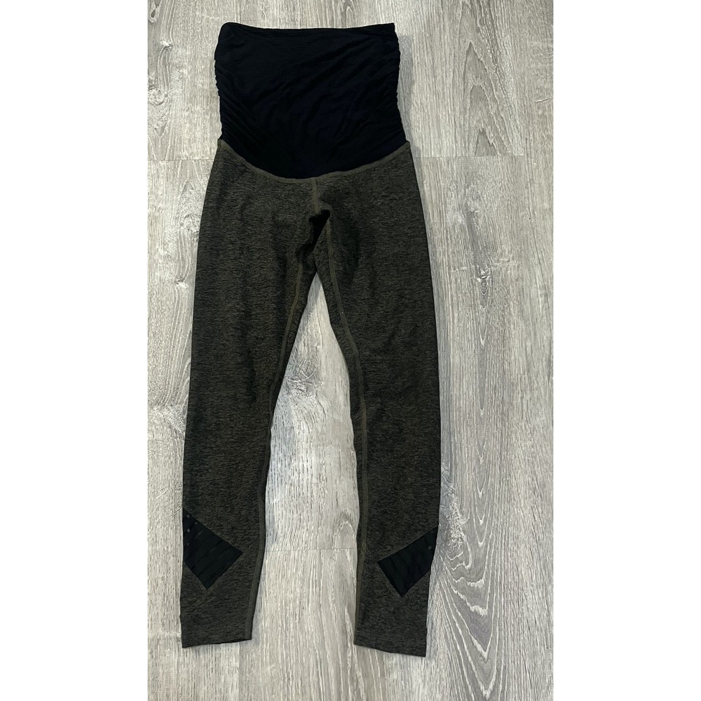 Beyond The Bump Maternity XS Green‎ Leggings Over Belly Polyester